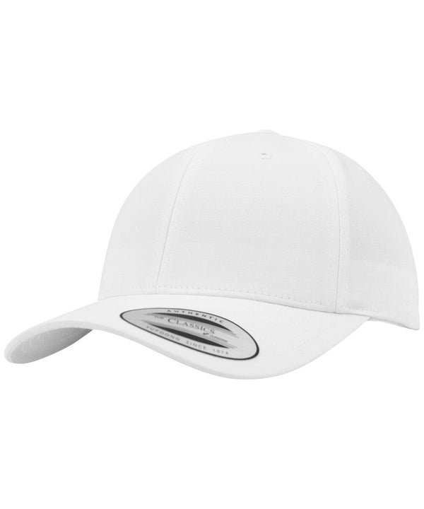 White - Curved classic snapback (7706)(7706) Caps Flexfit by Yupoong Headwear, Must Haves, New Colours For 2022, New Colours for 2023, Rebrandable Schoolwear Centres
