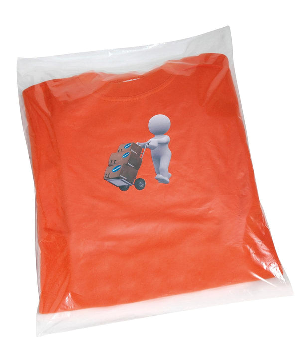 Clear - Clear polythene bags - non stick seal Shirt Bags Essentials Everyday Essentials, Homewares & Towelling Schoolwear Centres