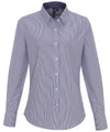 Women's cotton-rich Oxford stripes blouse