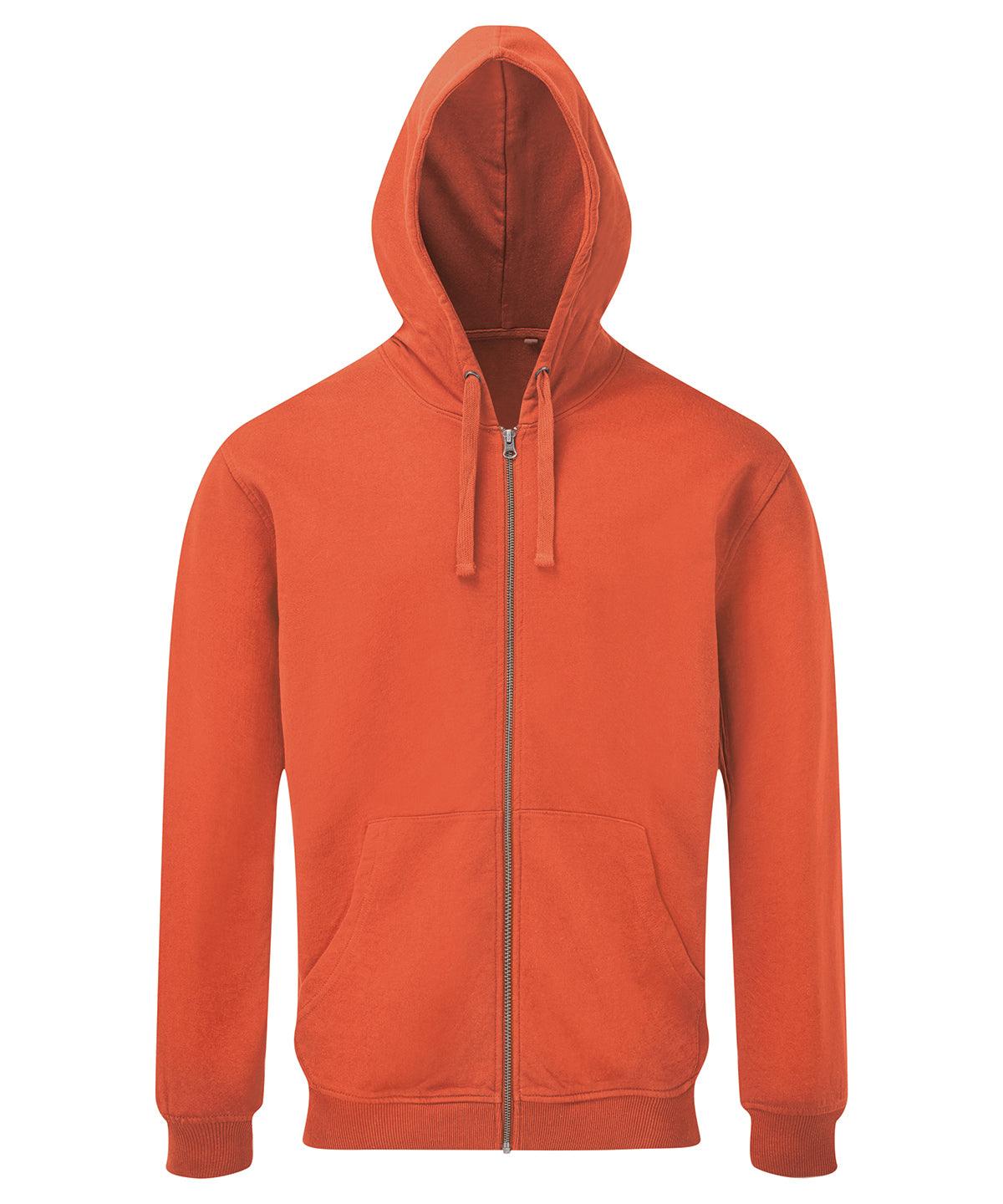 Paprika - Men's coastal vintage wash loop back zip through hoodie Hoodies Asquith & Fox Coastal Collection, Home of the hoodie, Hoodies, Must Haves, Rebrandable Schoolwear Centres