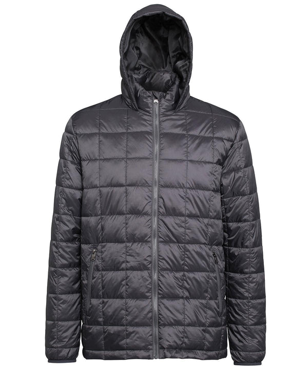 Steel* - Box quilt hooded jacket Jackets 2786 Jackets & Coats, Padded & Insulation, Plus Sizes, Rebrandable Schoolwear Centres