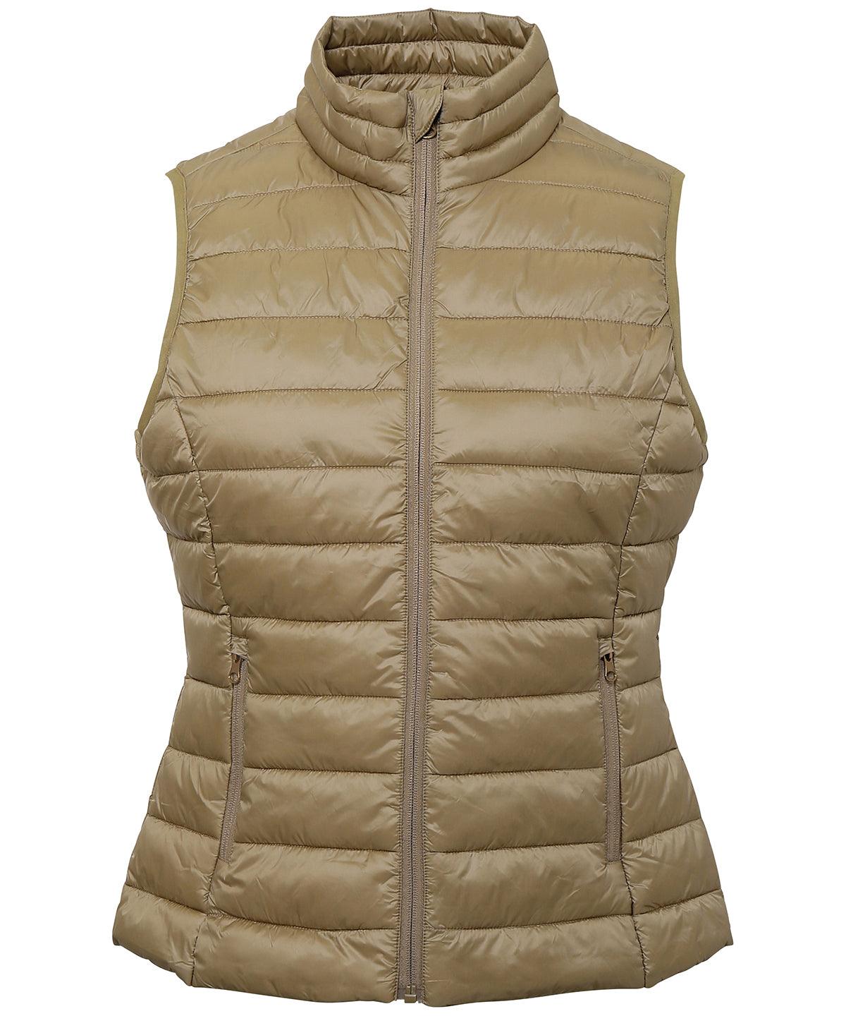 Khaki - Women's terrain padded gilet Body Warmers 2786 Alfresco Dining, Gilets and Bodywarmers, Jackets & Coats, Must Haves, Outdoor Dining, Padded & Insulation, Women's Fashion Schoolwear Centres