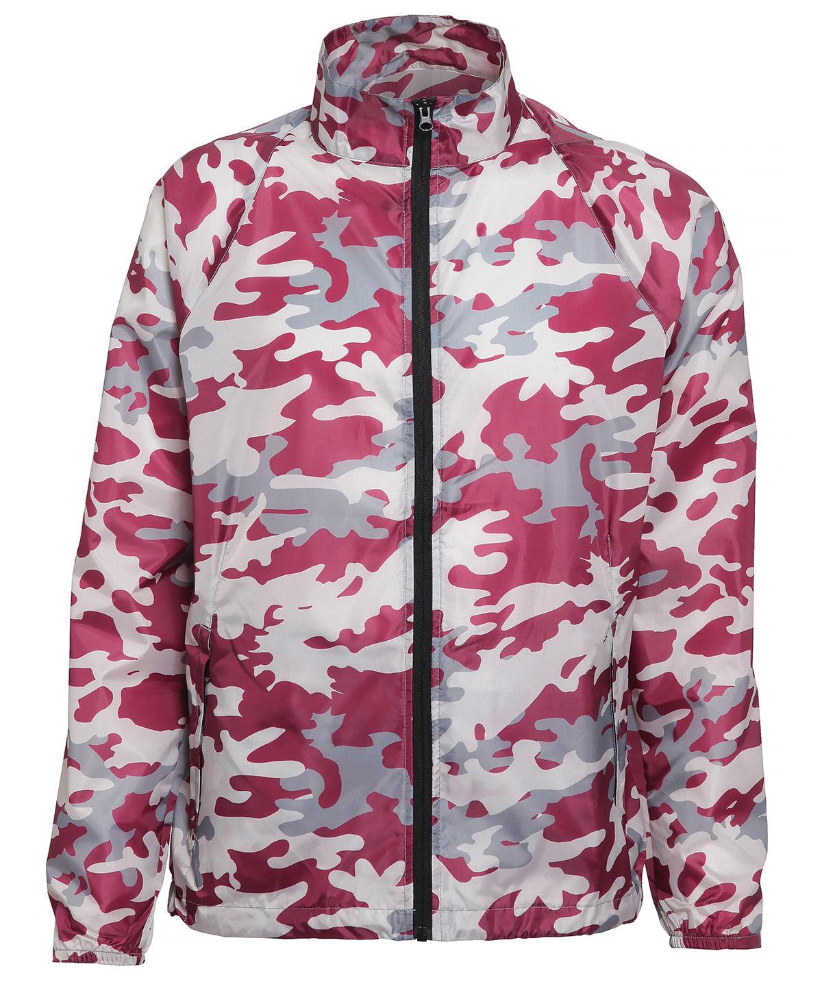 Bold Camo Burgundy - Contrast lightweight jacket Jackets 2786 Alfresco Dining, Camo, Jackets & Coats, Lightweight layers, Rebrandable, S/S 19 Trend Colours Schoolwear Centres