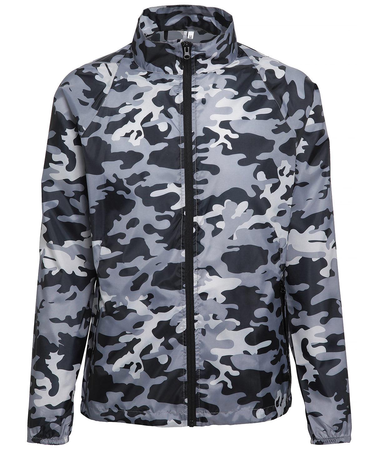 Bold Camo Grey - Contrast lightweight jacket Jackets 2786 Alfresco Dining, Camo, Jackets & Coats, Lightweight layers, Rebrandable, S/S 19 Trend Colours Schoolwear Centres