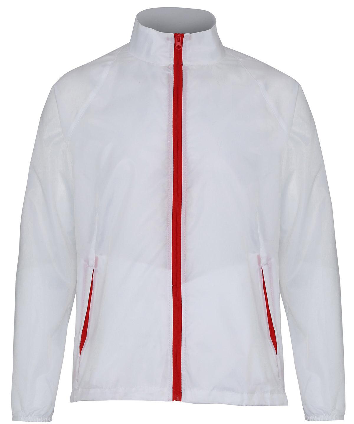 White/Red - Contrast lightweight jacket Jackets 2786 Alfresco Dining, Camo, Jackets & Coats, Lightweight layers, Rebrandable, S/S 19 Trend Colours Schoolwear Centres