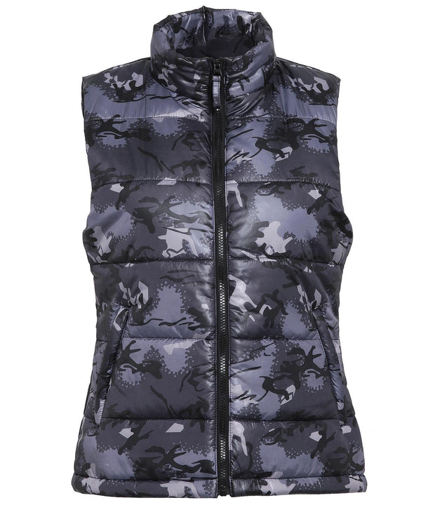 Camo Grey - Women's bodywarmer Body Warmers 2786 Alfresco Dining, Camo, Gilets and Bodywarmers, Jackets & Coats, Outdoor Dining, Padded & Insulation, Padded Perfection, Rebrandable, Streetwear, Women's Fashion Schoolwear Centres