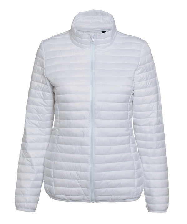 White - Women's tribe fineline padded jacket Jackets 2786 Alfresco Dining, Jackets & Coats, Must Haves, Padded & Insulation, Padded Perfection, Rebrandable, Women's Fashion Schoolwear Centres