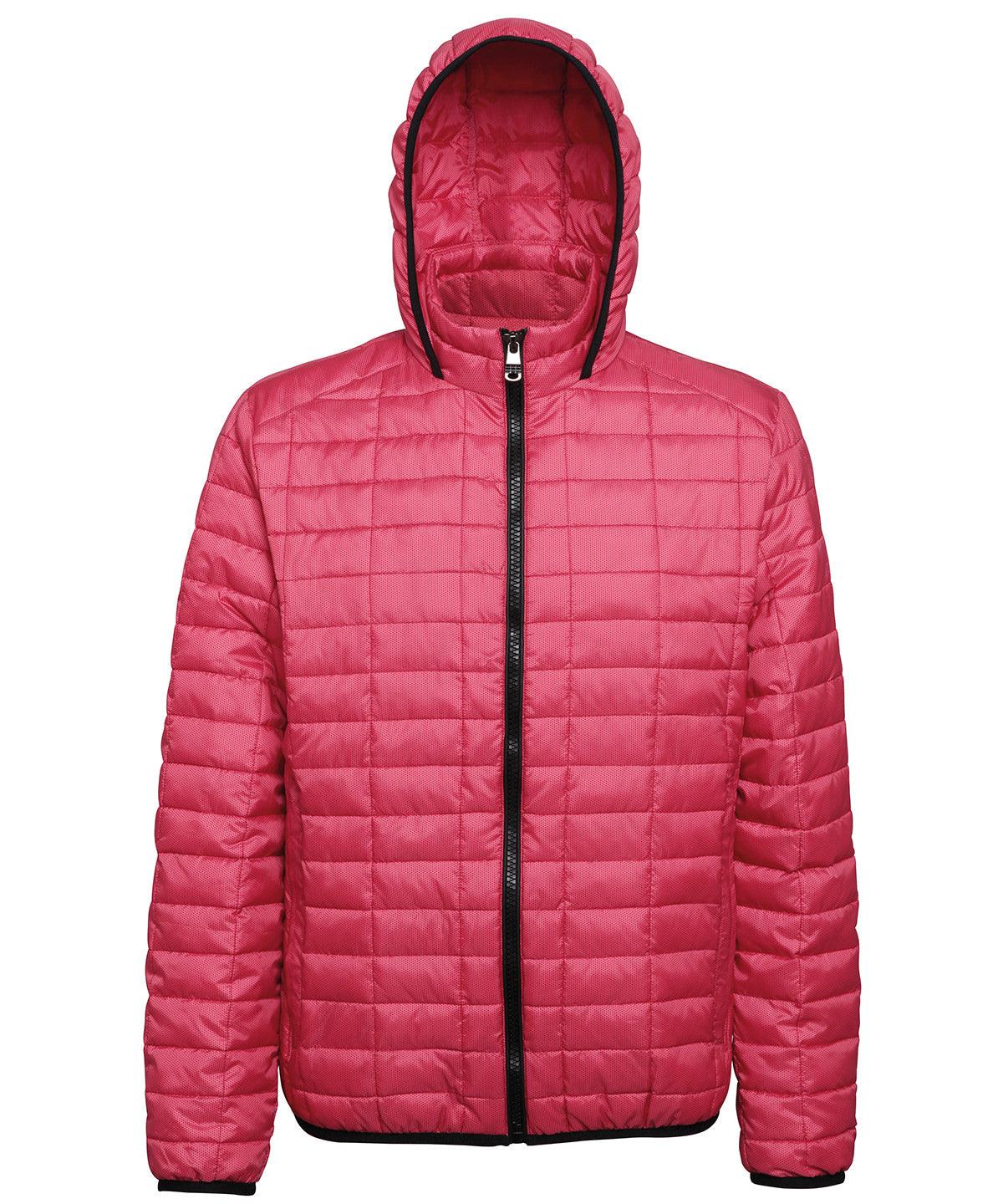 Red - Honeycomb hooded jacket Jackets 2786 Jackets & Coats, Padded & Insulation, Padded Perfection, Plus Sizes, Rebrandable Schoolwear Centres