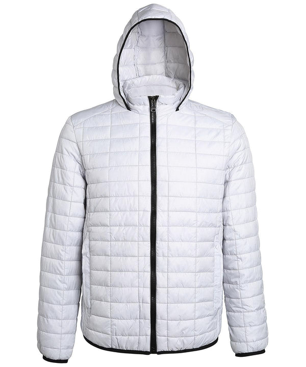 White - Honeycomb hooded jacket Jackets 2786 Jackets & Coats, Padded & Insulation, Padded Perfection, Plus Sizes, Rebrandable Schoolwear Centres