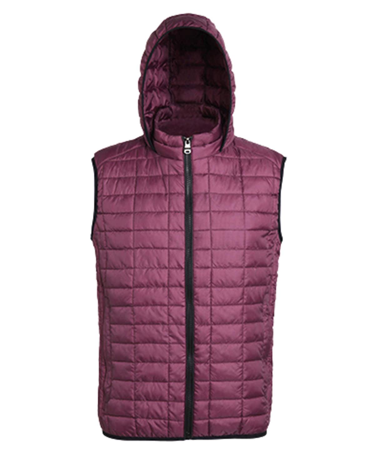 Mulberry* - Honeycomb hooded gilet Body Warmers 2786 Gilets and Bodywarmers, Jackets & Coats, Outdoor Dining, Padded & Insulation, Padded Perfection, Plus Sizes, Raladeal - Recently Added, Rebrandable Schoolwear Centres