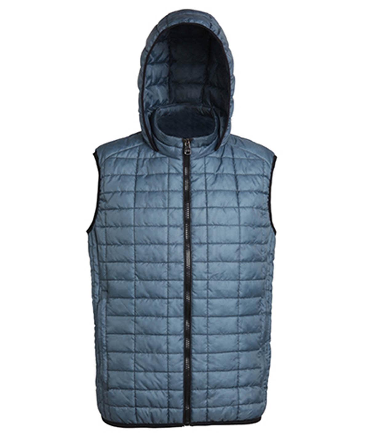Steel* - Honeycomb hooded gilet Body Warmers 2786 Gilets and Bodywarmers, Jackets & Coats, Outdoor Dining, Padded & Insulation, Padded Perfection, Plus Sizes, Raladeal - Recently Added, Rebrandable Schoolwear Centres