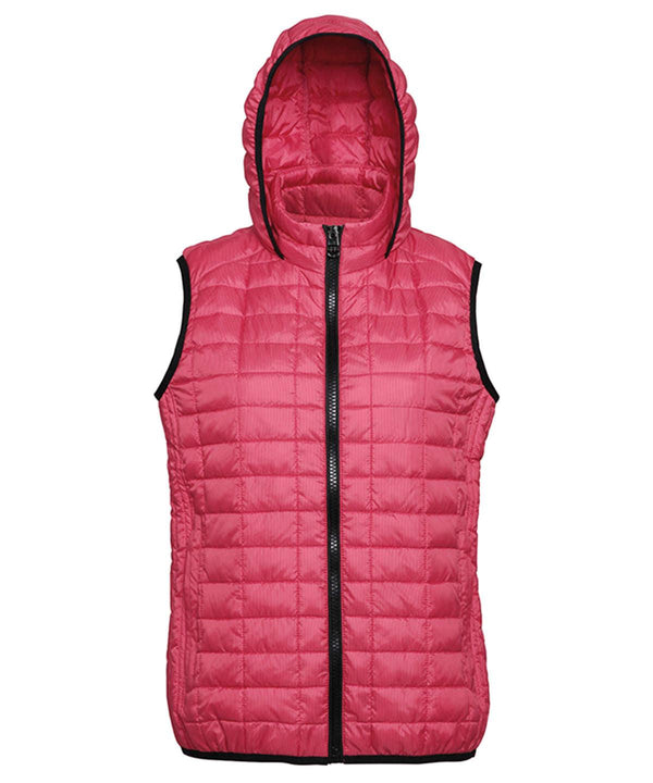 Red - Women's honeycomb hooded gilet Body Warmers 2786 Gilets and Bodywarmers, Jackets & Coats, Padded & Insulation, Rebrandable, Women's Fashion Schoolwear Centres