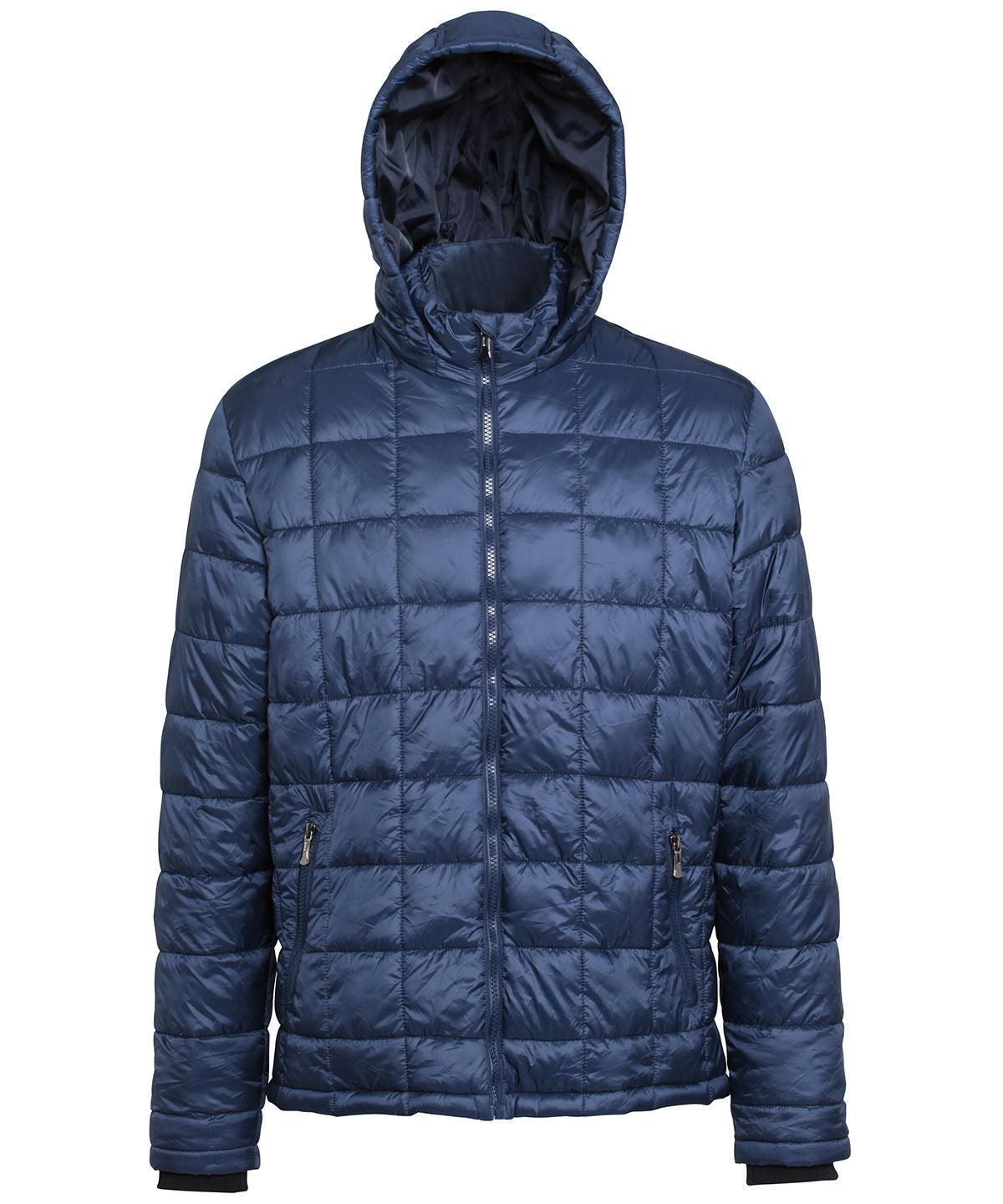 Navy - Box quilt hooded jacket Jackets 2786 Jackets & Coats, Padded & Insulation, Plus Sizes, Rebrandable Schoolwear Centres