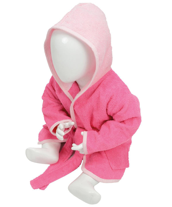 Pink/Light Pink - ARTG® Babiezz® hooded bathrobe Robes A&R Towels Baby & Toddler, Gifting & Accessories, Homewares & Towelling, Must Haves Schoolwear Centres