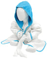 White/Aqua Blue - ARTG® Babiezz® hooded bathrobe Robes A&R Towels Baby & Toddler, Gifting & Accessories, Homewares & Towelling, Must Haves Schoolwear Centres