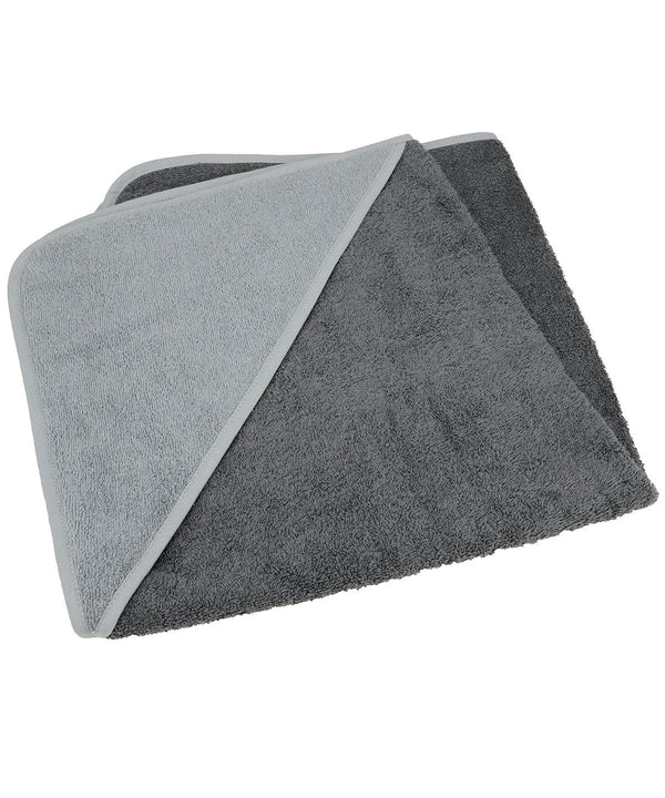 Graphite/Anthracite Grey/Anthracite Grey - ARTG® Babiezz® medium baby hooded towel Towels A&R Towels Baby & Toddler, Homewares & Towelling Schoolwear Centres