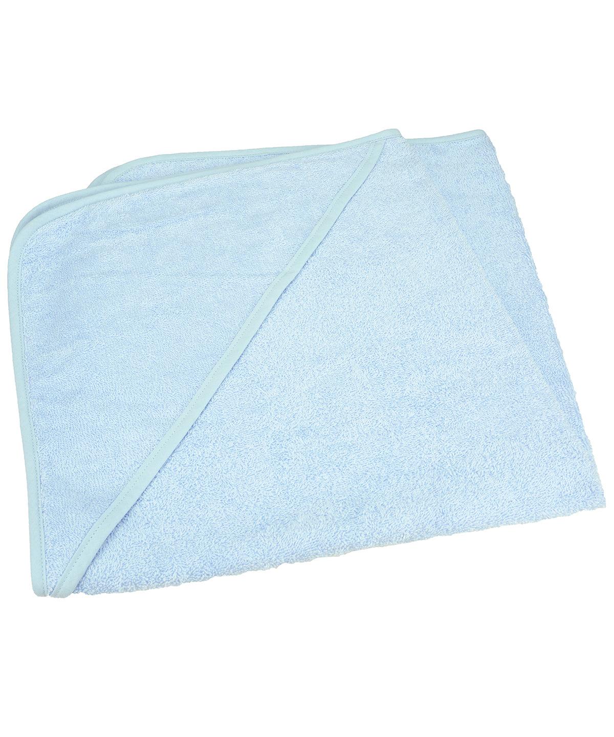 Light Blue/Light Blue/Light Blue - ARTG® Babiezz® medium baby hooded towel Towels A&R Towels Baby & Toddler, Homewares & Towelling Schoolwear Centres