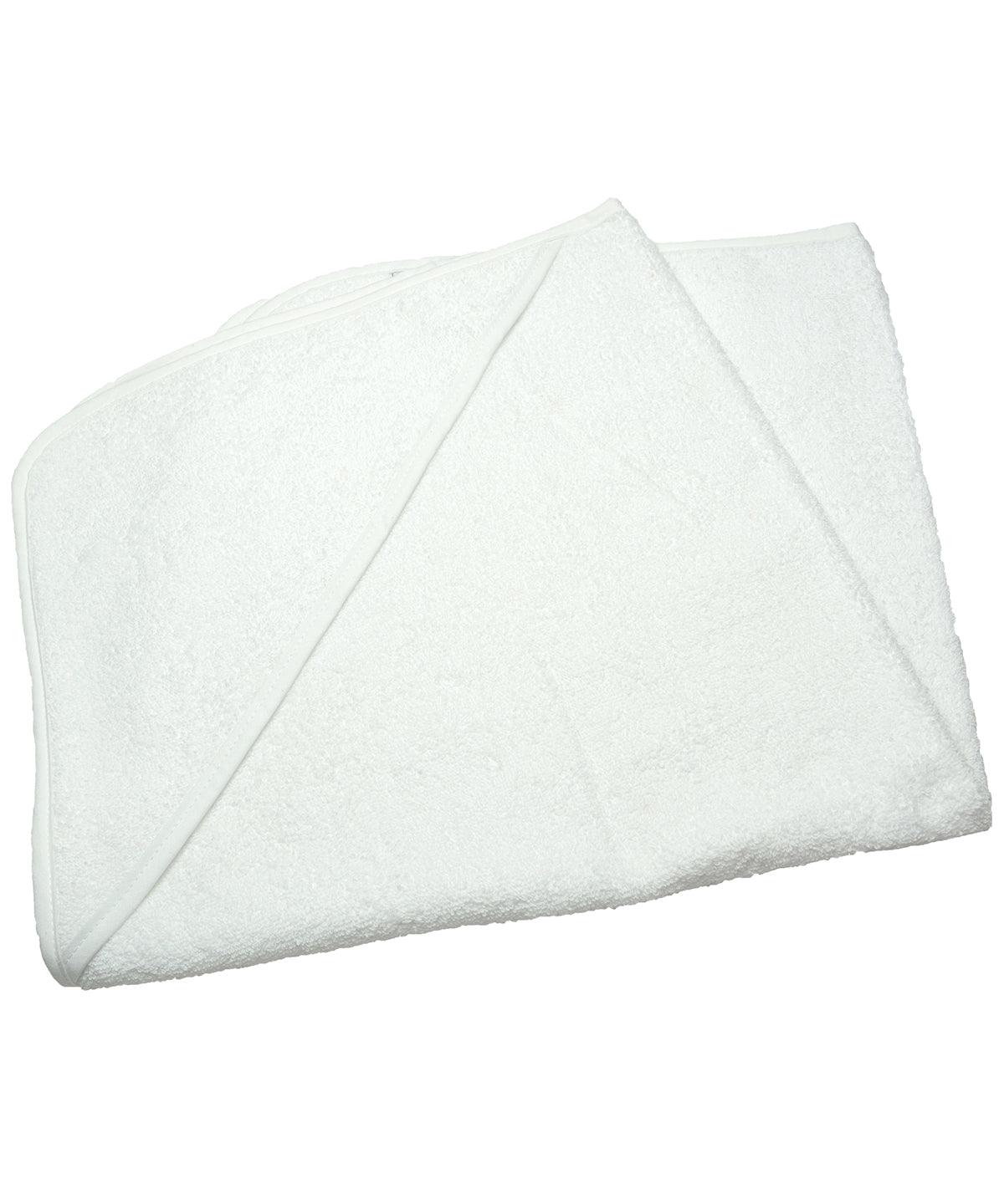 White/White/White - ARTG® Babiezz® medium baby hooded towel Towels A&R Towels Baby & Toddler, Homewares & Towelling Schoolwear Centres