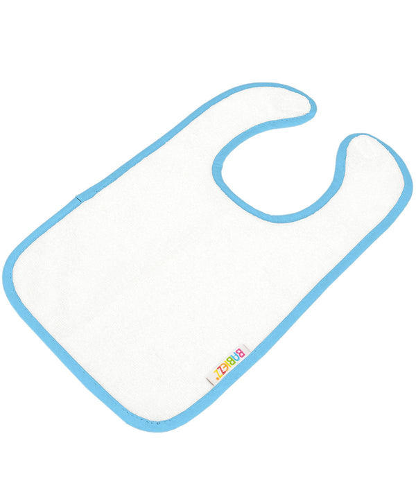 White/Light Blue - ARTG® Babiezz® all-over sublimation baby bib Bibs A&R Towels Baby & Toddler, Homewares & Towelling, Sublimation Schoolwear Centres