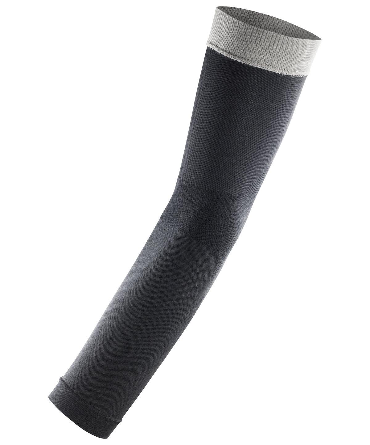 Black/Grey - Spiro compression arm guards Arm Guards Spiro Sports & Leisure Schoolwear Centres