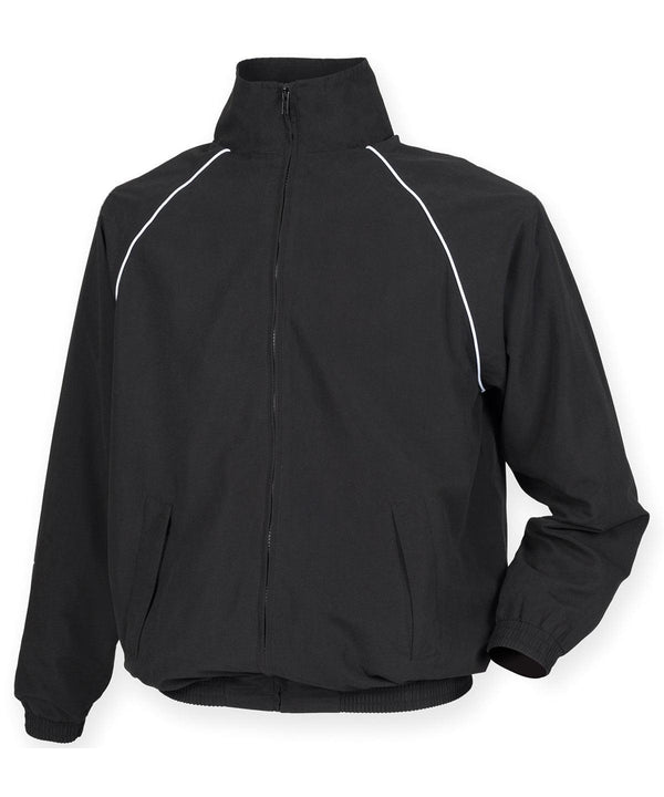 Black/White piping - Start-line track top Tracksuits Tombo Plus Sizes, Rebrandable, Sports & Leisure Schoolwear Centres