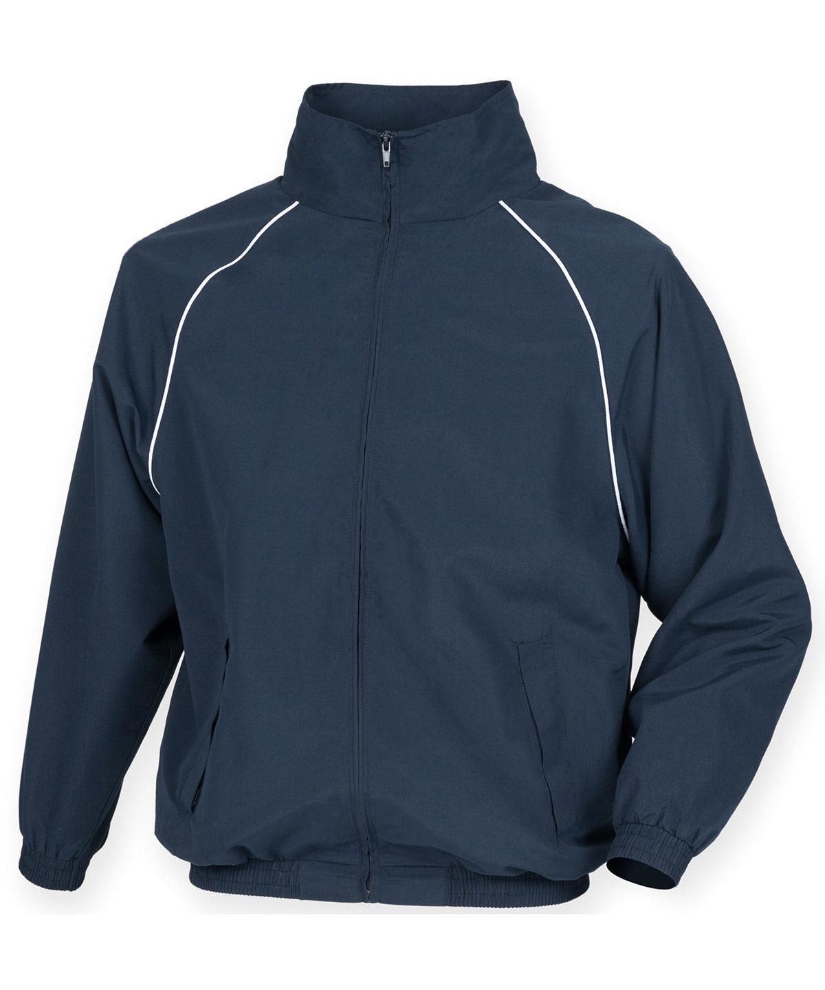 Navy/White piping - Start-line track top Tracksuits Tombo Plus Sizes, Rebrandable, Sports & Leisure Schoolwear Centres