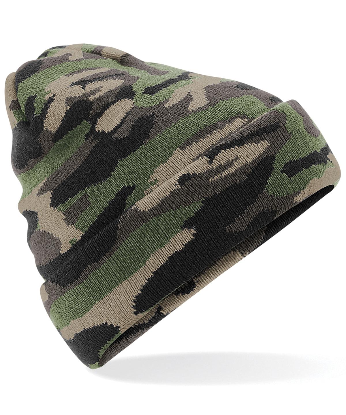 Jungle Camo - Camo cuffed beanie Hats Beechfield Camo, Headwear, Winter Essentials Schoolwear Centres