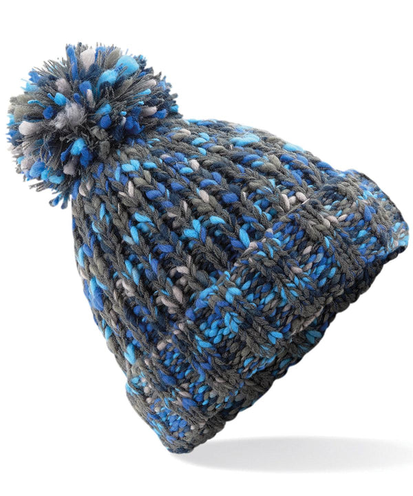 Glacier Twist - Twister pom pom beanie Hats Beechfield Headwear, Knitwear, Winter Essentials Schoolwear Centres