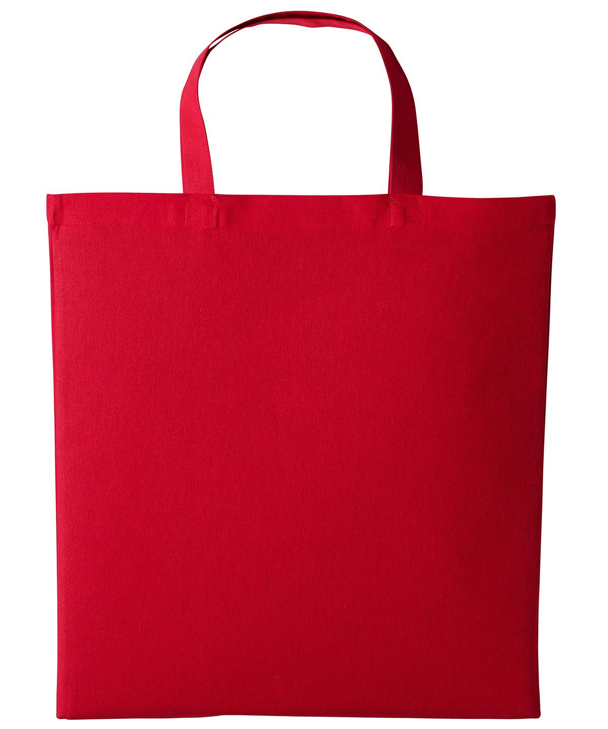 Fire Red - Cotton shopper short handle Bags Nutshell® Bags & Luggage, Crafting, Gifting, Must Haves, Perfect for DTG print Schoolwear Centres