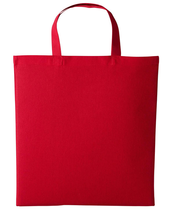 Fire Red - Cotton shopper short handle Bags Nutshell® Bags & Luggage, Crafting, Gifting, Must Haves, Perfect for DTG print Schoolwear Centres