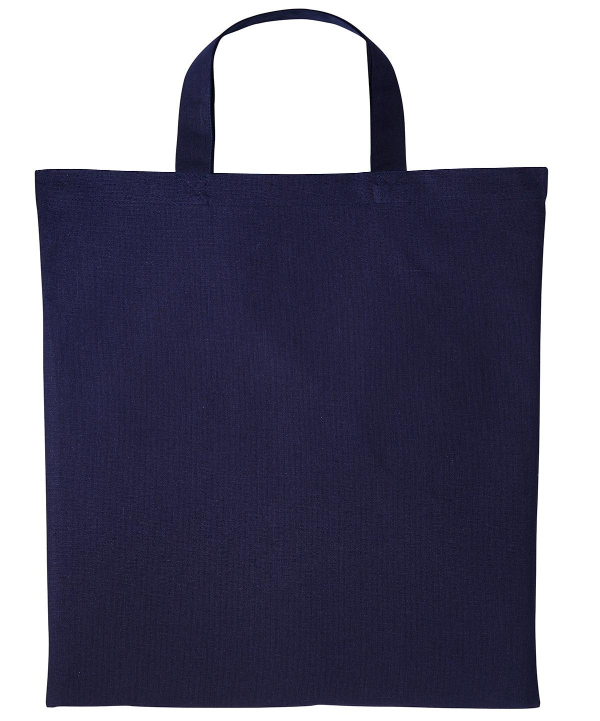 French Dark Navy - Cotton shopper short handle Bags Nutshell® Bags & Luggage, Crafting, Gifting, Must Haves, Perfect for DTG print Schoolwear Centres