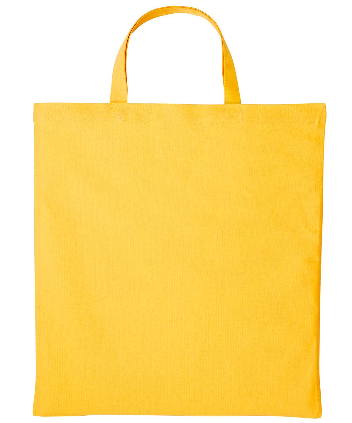 Gold - Cotton shopper short handle Bags Nutshell® Bags & Luggage, Crafting, Gifting, Must Haves, Perfect for DTG print Schoolwear Centres