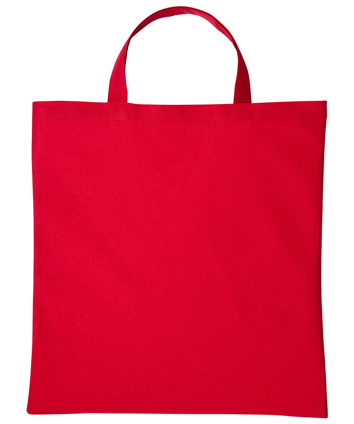 Hot Red - Cotton shopper short handle Bags Nutshell® Bags & Luggage, Crafting, Gifting, Must Haves, Perfect for DTG print Schoolwear Centres