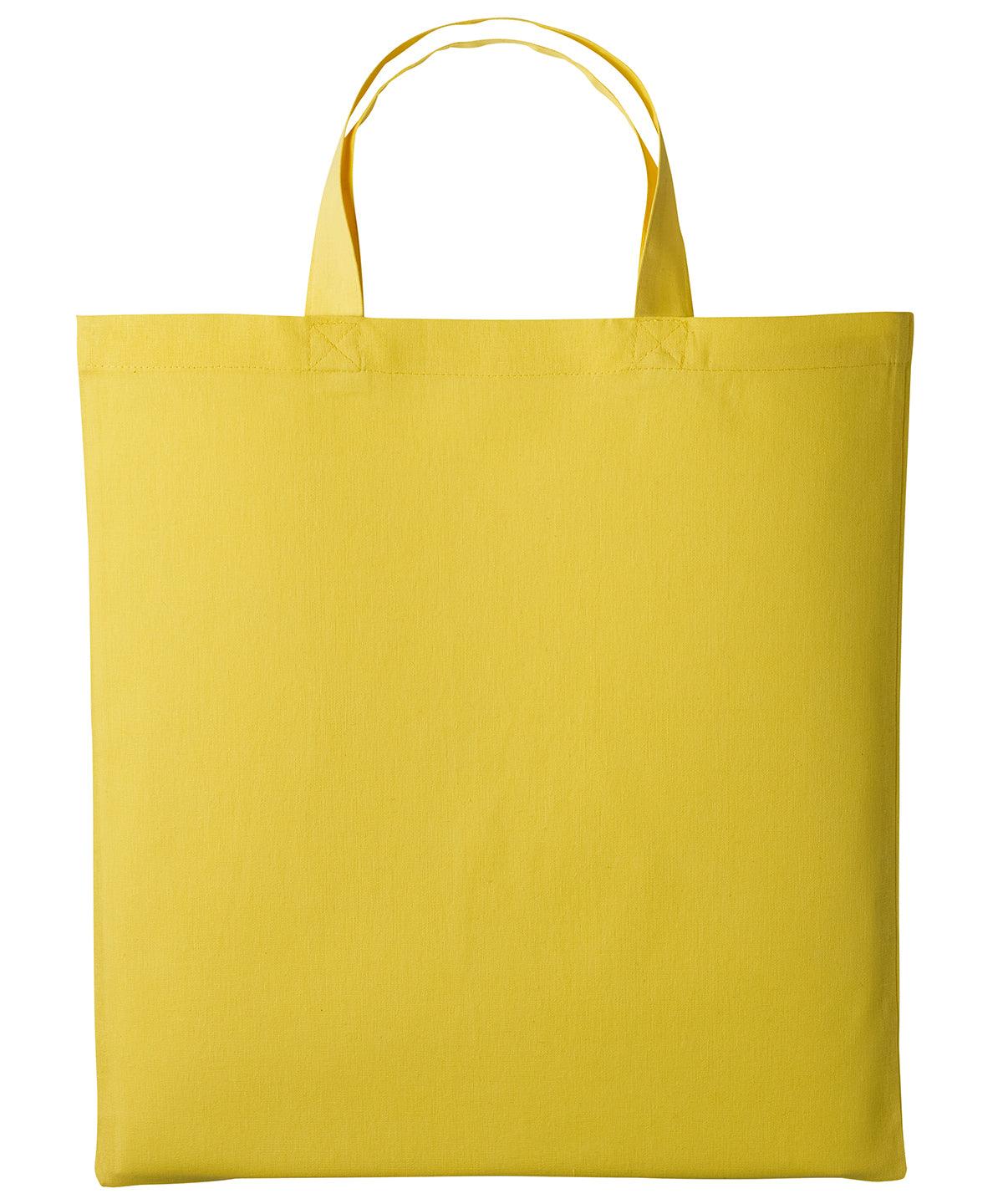 Lemon - Cotton shopper short handle Bags Nutshell® Bags & Luggage, Crafting, Gifting, Must Haves, Perfect for DTG print Schoolwear Centres