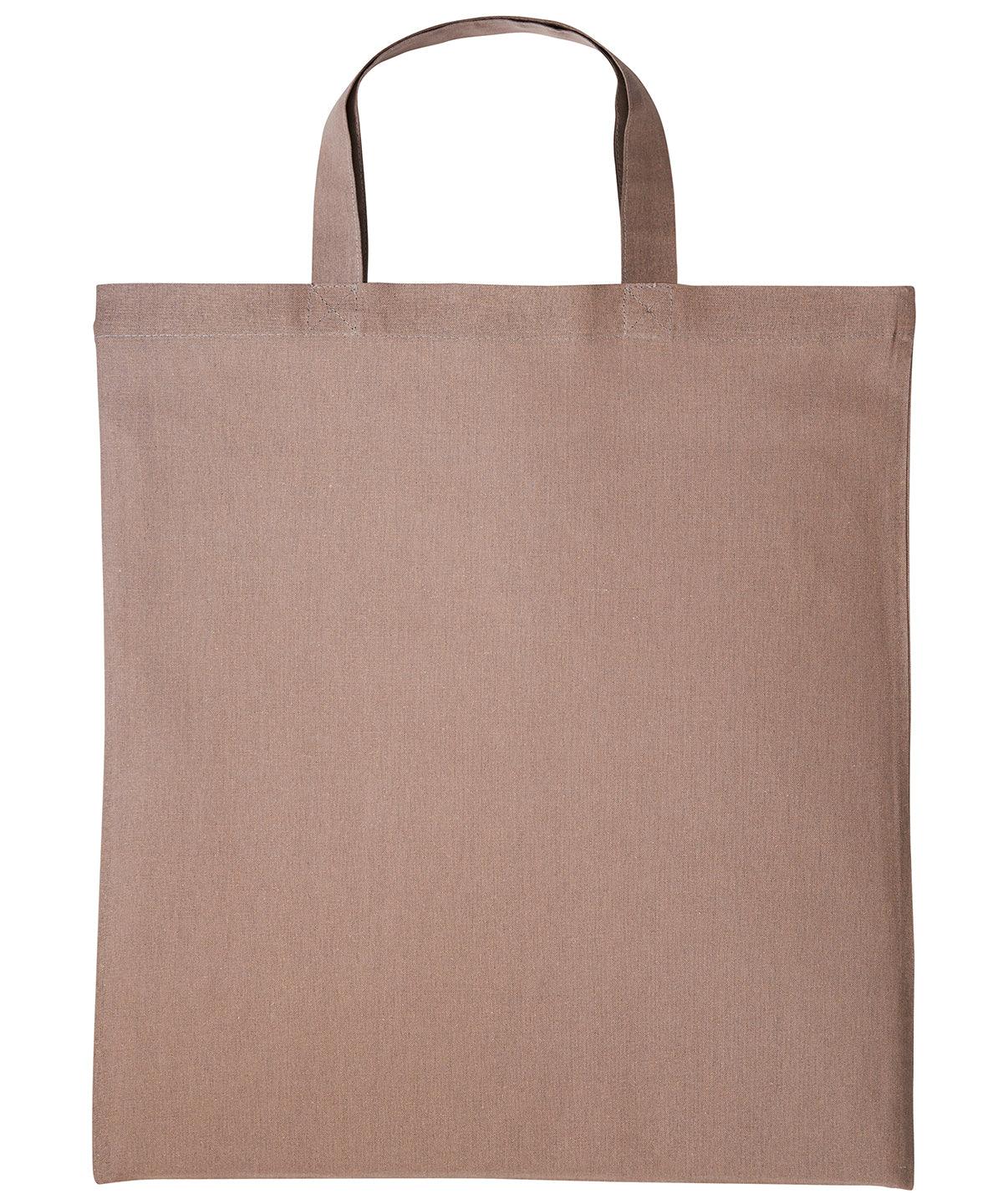 Light Brown - Cotton shopper short handle Bags Nutshell® Bags & Luggage, Crafting, Gifting, Must Haves, Perfect for DTG print Schoolwear Centres