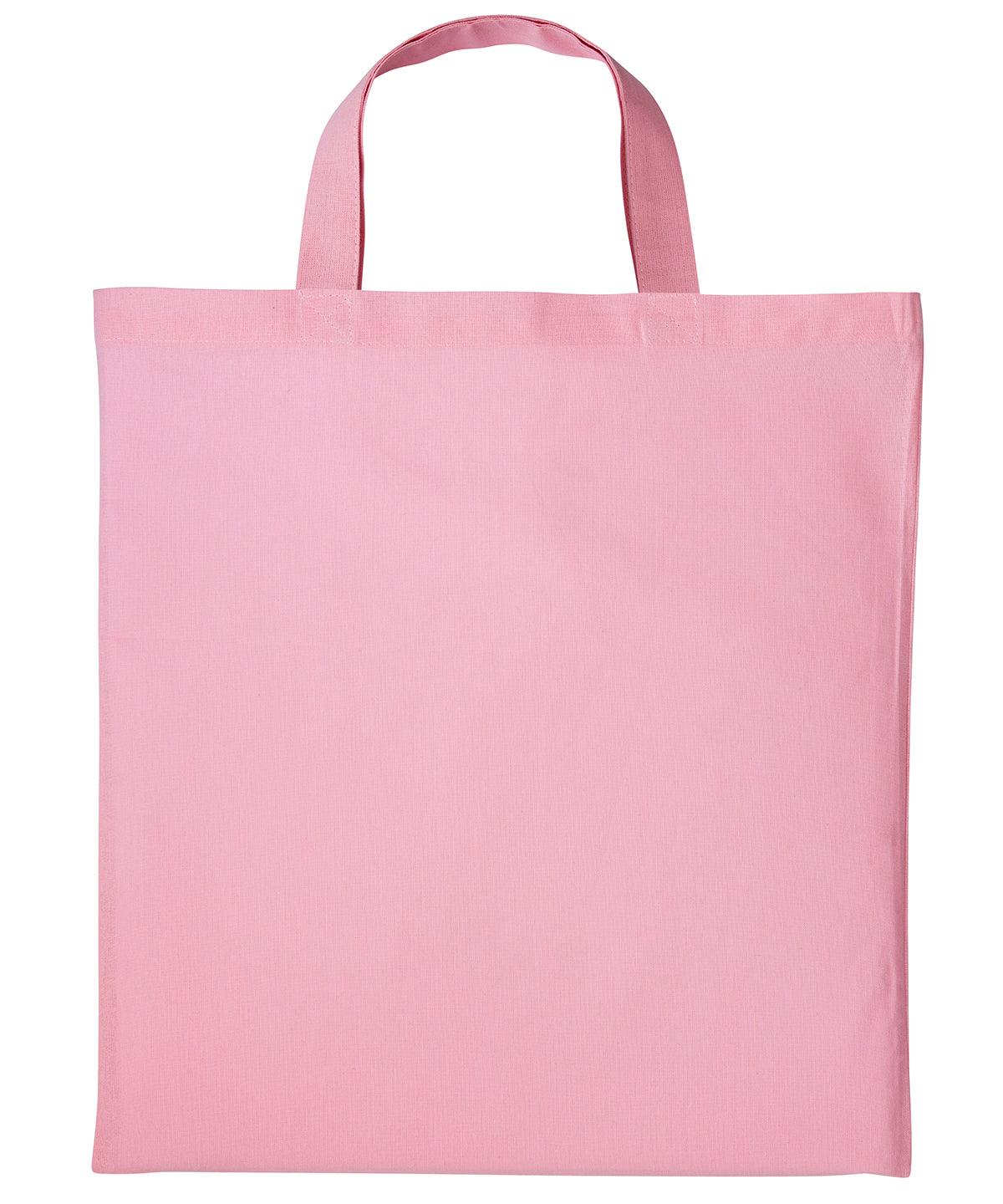 Light Pink - Cotton shopper short handle Bags Nutshell® Bags & Luggage, Crafting, Gifting, Must Haves, Perfect for DTG print Schoolwear Centres