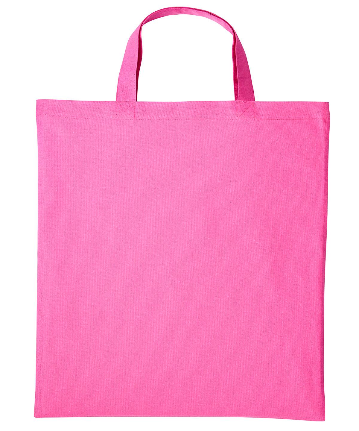 Mid Pink - Cotton shopper short handle Bags Nutshell® Bags & Luggage, Crafting, Gifting, Must Haves, Perfect for DTG print Schoolwear Centres