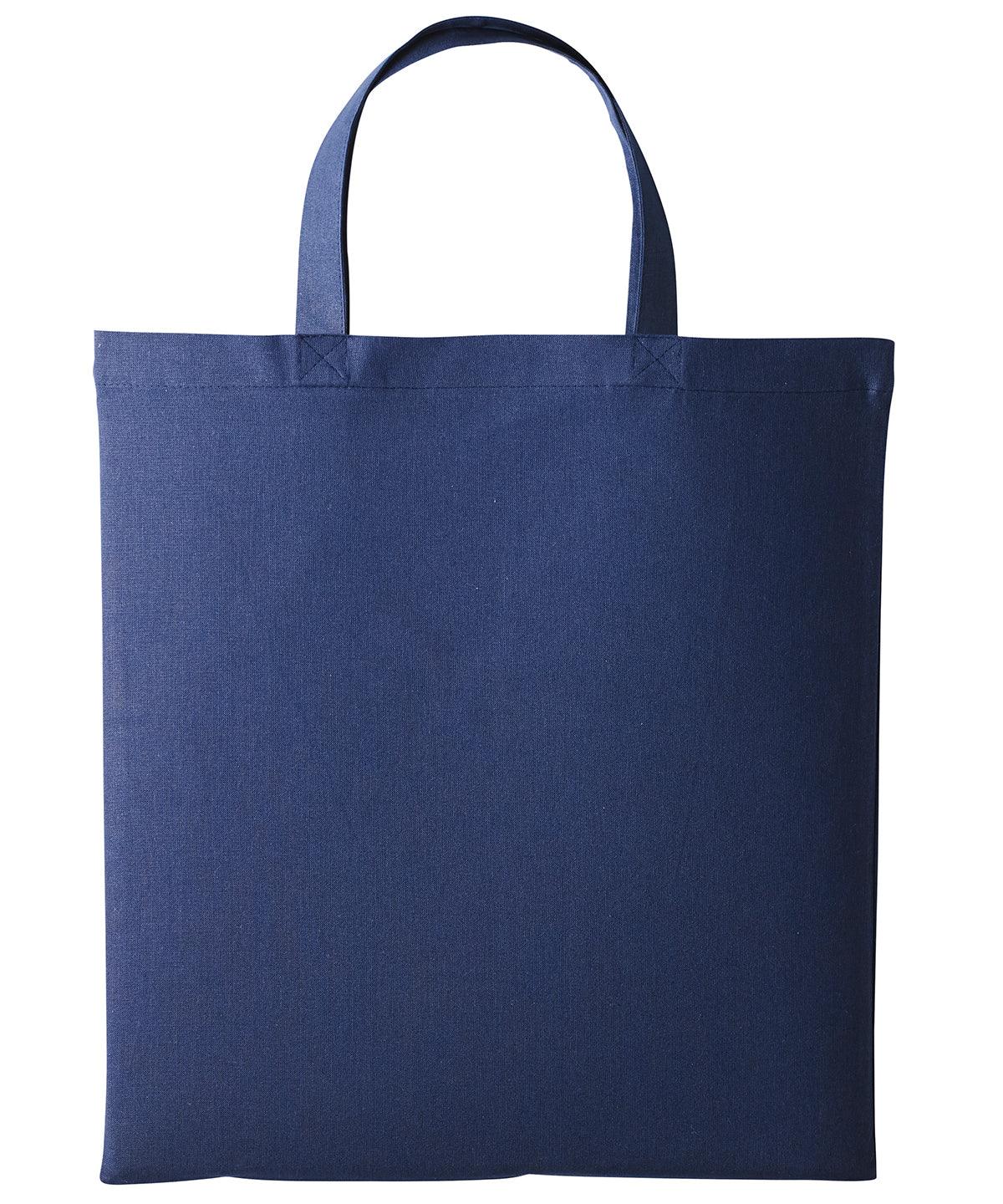 Oxford Navy - Cotton shopper short handle Bags Nutshell® Bags & Luggage, Crafting, Gifting, Must Haves, Perfect for DTG print Schoolwear Centres