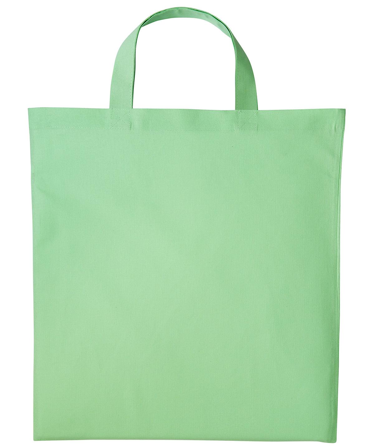 Pastel Green - Cotton shopper short handle Bags Nutshell® Bags & Luggage, Crafting, Gifting, Must Haves, Perfect for DTG print Schoolwear Centres