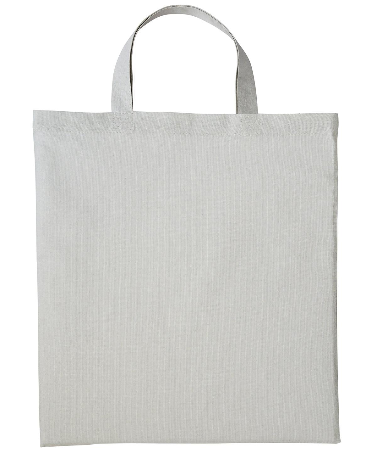 Pastel Grey - Cotton shopper short handle Bags Nutshell® Bags & Luggage, Crafting, Gifting, Must Haves, Perfect for DTG print Schoolwear Centres