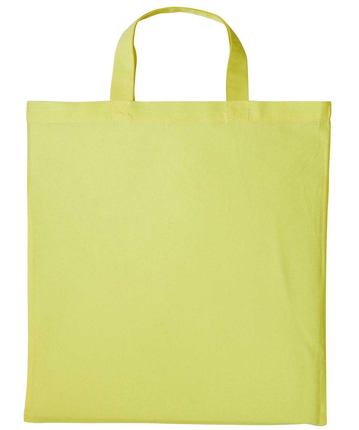 Pastel Lemon - Cotton shopper short handle Bags Nutshell® Bags & Luggage, Crafting, Gifting, Must Haves, Perfect for DTG print Schoolwear Centres