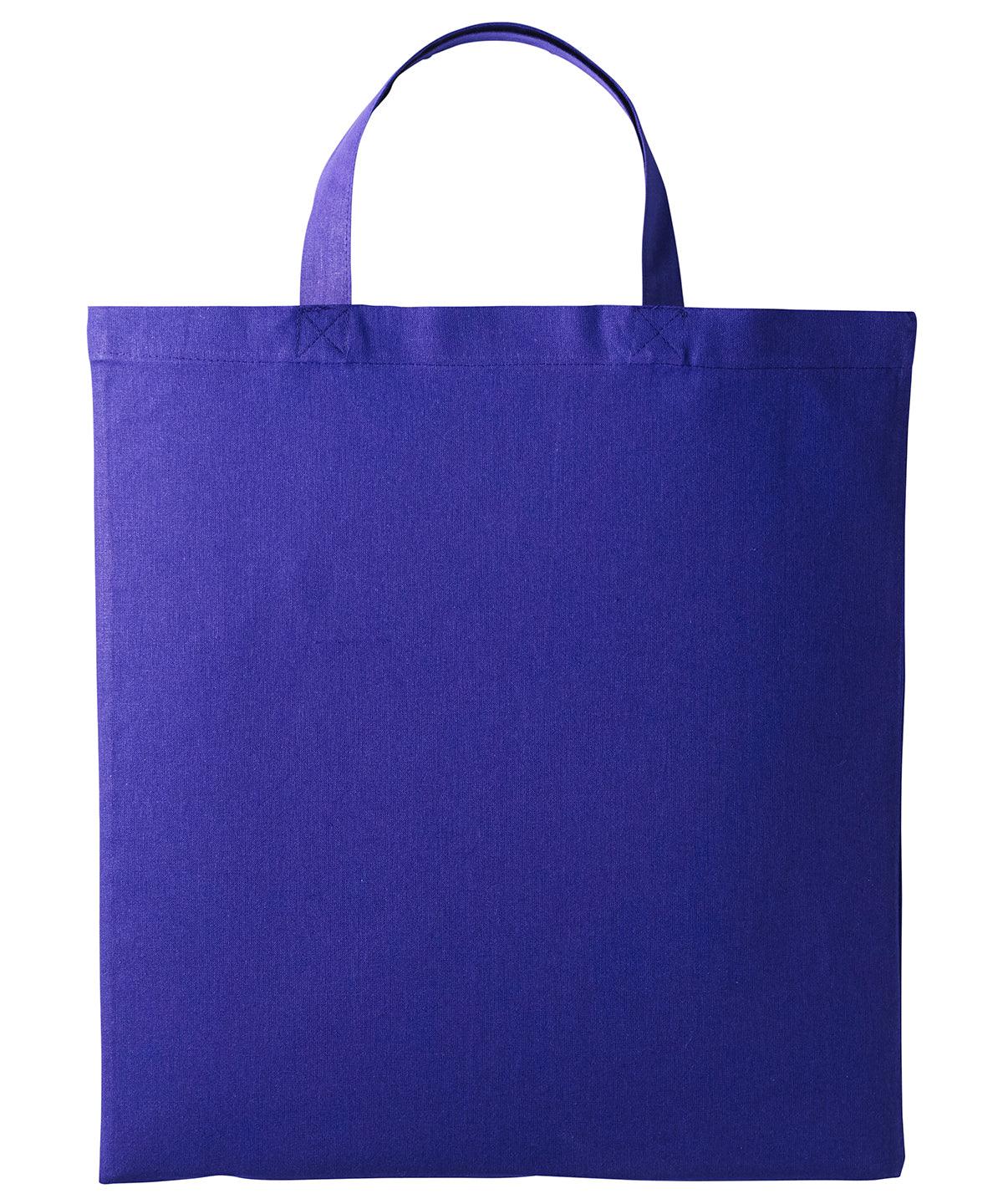 Purple - Cotton shopper short handle Bags Nutshell® Bags & Luggage, Crafting, Gifting, Must Haves, Perfect for DTG print Schoolwear Centres