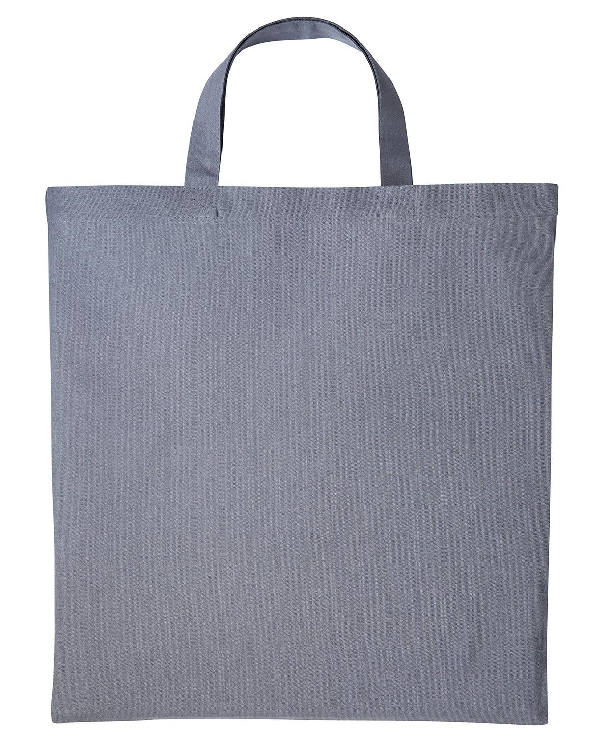 Steel Mid Grey - Cotton shopper short handle Bags Nutshell® Bags & Luggage, Crafting, Gifting, Must Haves, Perfect for DTG print Schoolwear Centres