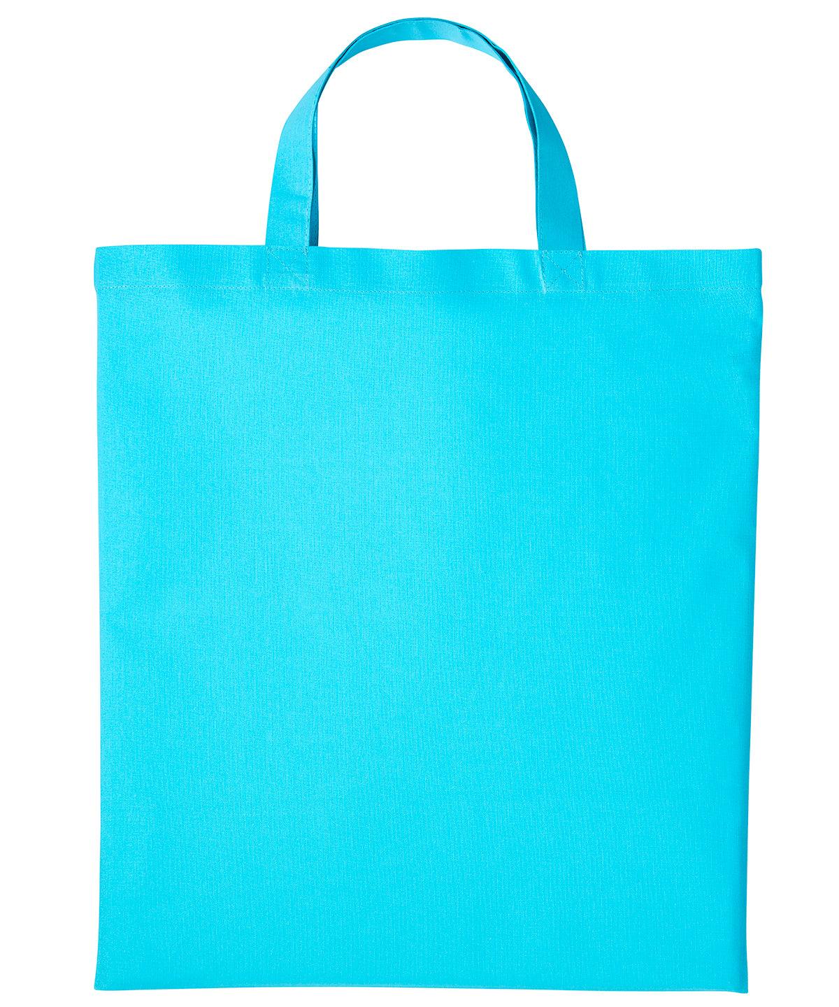 Turquoise - Cotton shopper short handle Bags Nutshell® Bags & Luggage, Crafting, Gifting, Must Haves, Perfect for DTG print Schoolwear Centres