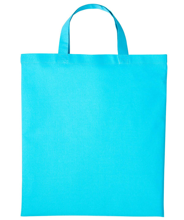 Turquoise - Cotton shopper short handle Bags Nutshell® Bags & Luggage, Crafting, Gifting, Must Haves, Perfect for DTG print Schoolwear Centres