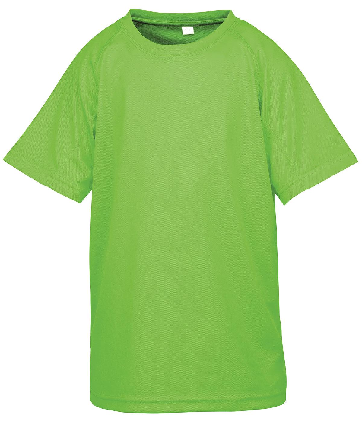 Lime - Junior performance aircool tee T-Shirts Spiro Activewear & Performance, Athleisurewear, Rebrandable, Sports & Leisure, T-Shirts & Vests Schoolwear Centres