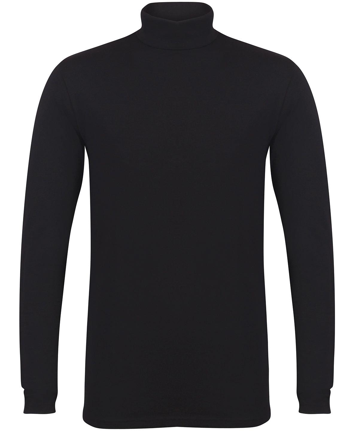 Black - Feel good roll neck top T-Shirts SF Rebrandable, T-Shirts & Vests Schoolwear Centres