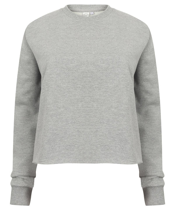 Heather Grey - Women's cropped slounge sweat Sweatshirts SF Back to the Gym, Cropped, Rebrandable, Sweatshirts, Women's Fashion Schoolwear Centres