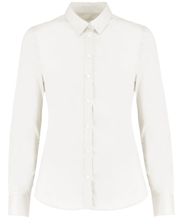 Women's stretch Oxford shirt long-sleeved (tailored fit)