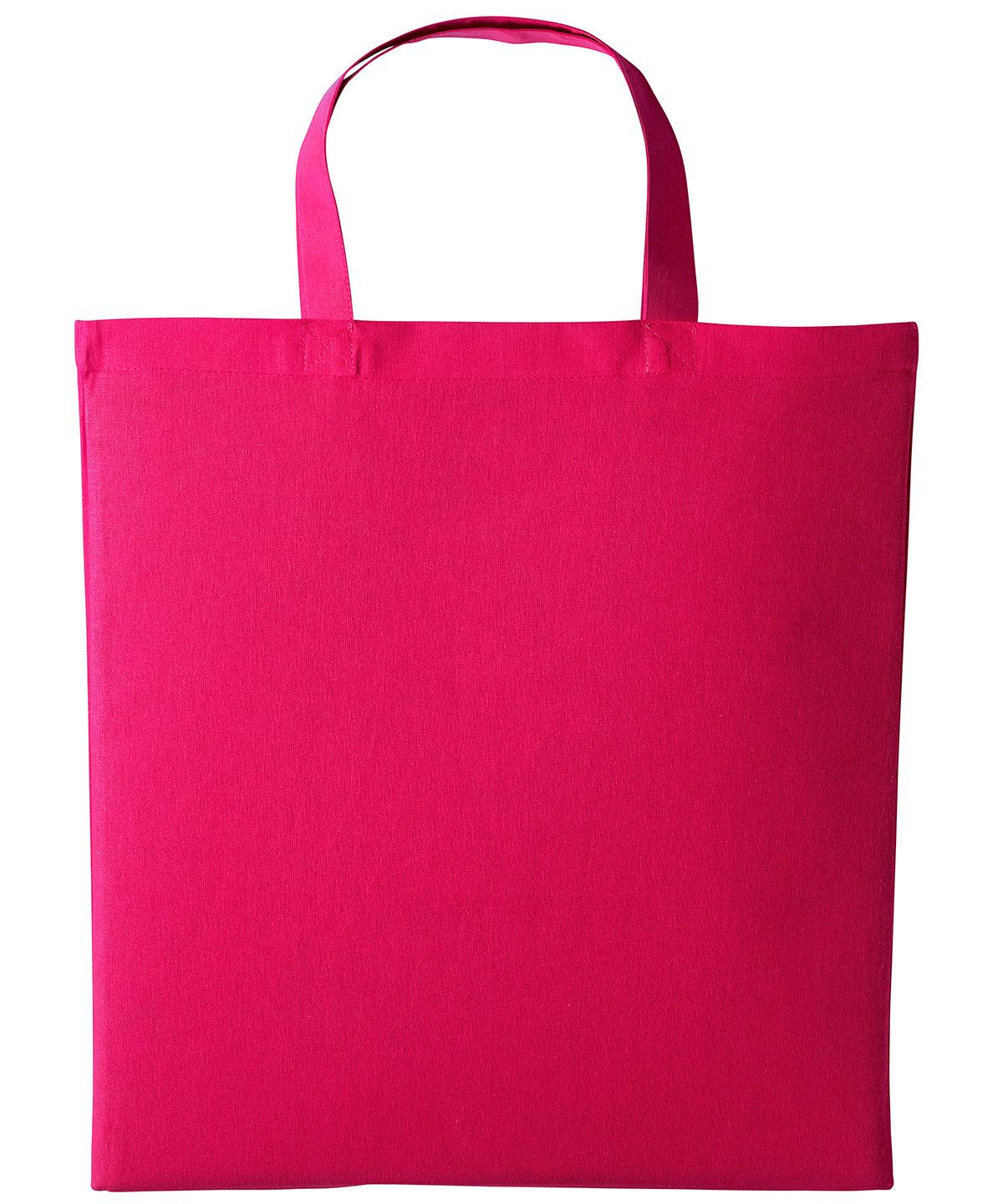 Hot Pink - Cotton shopper short handle Bags Nutshell® Bags & Luggage, Crafting, Gifting, Must Haves, Perfect for DTG print Schoolwear Centres